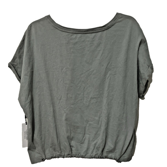 Calvin Klein Performance Top Size XL Cropped Cuffed Sleeve Cropped Green - Picture 4 of 9